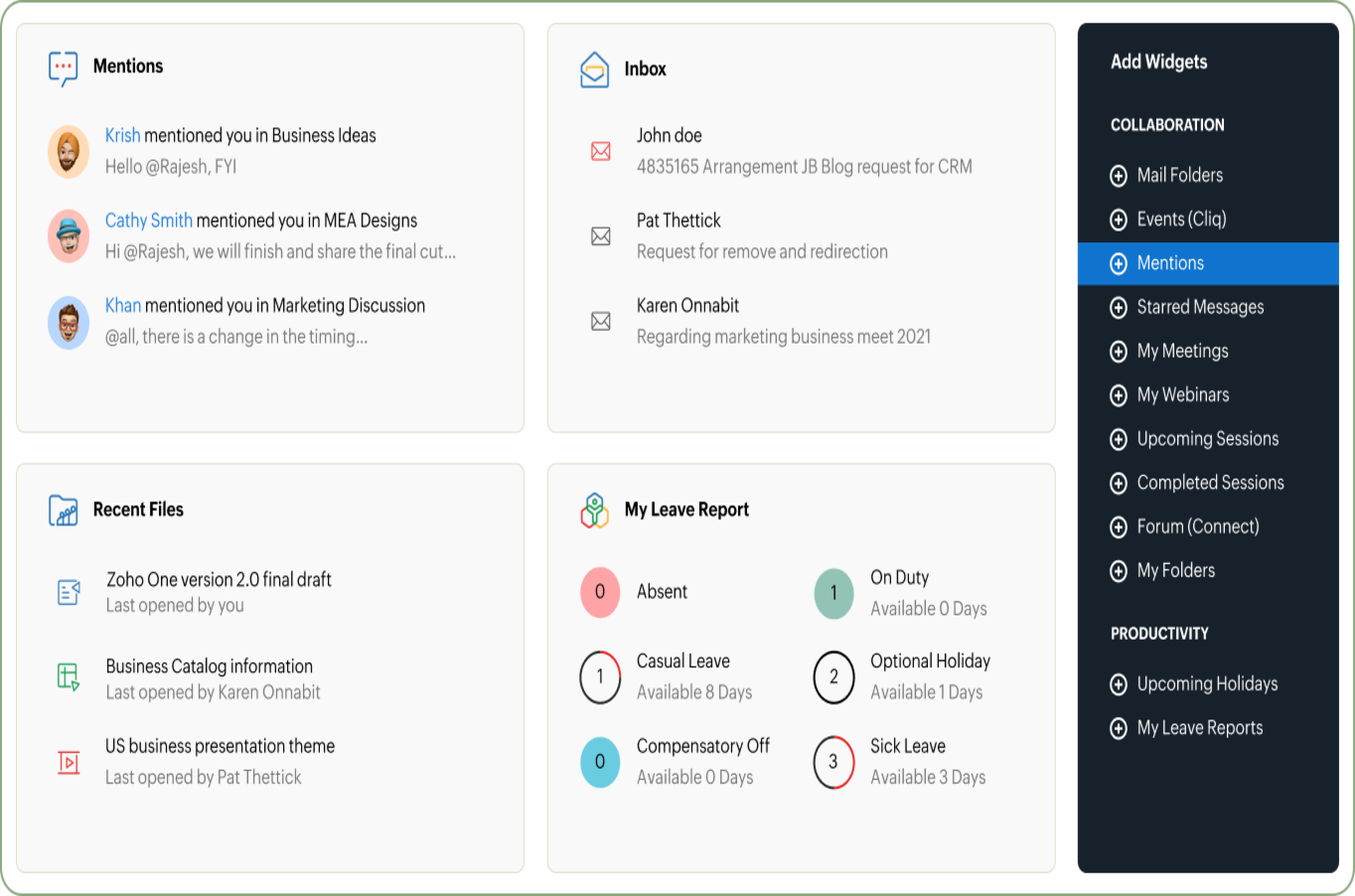 Zoho One ระบบปฏิบัติการ ซอฟต์แวร์ ธุรกิจครบวงจร - Black Cat Design