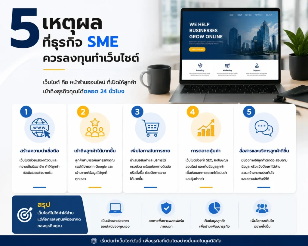 สร้างเว็บไซต์
SME