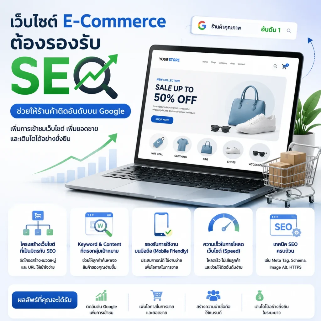 รับทำเว็บไซต์
E-Commerce
