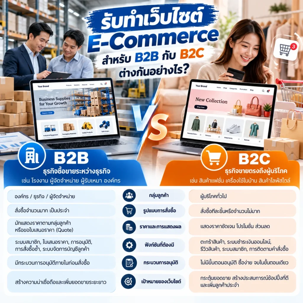 รับทำเว็บไซต์
E-Commerce