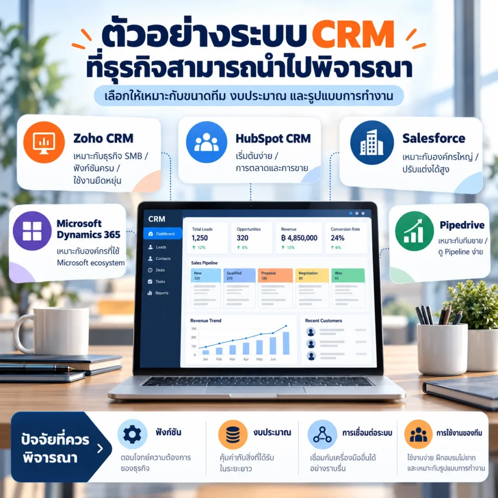 ระบบ CRM
Zoho CRM
CRM