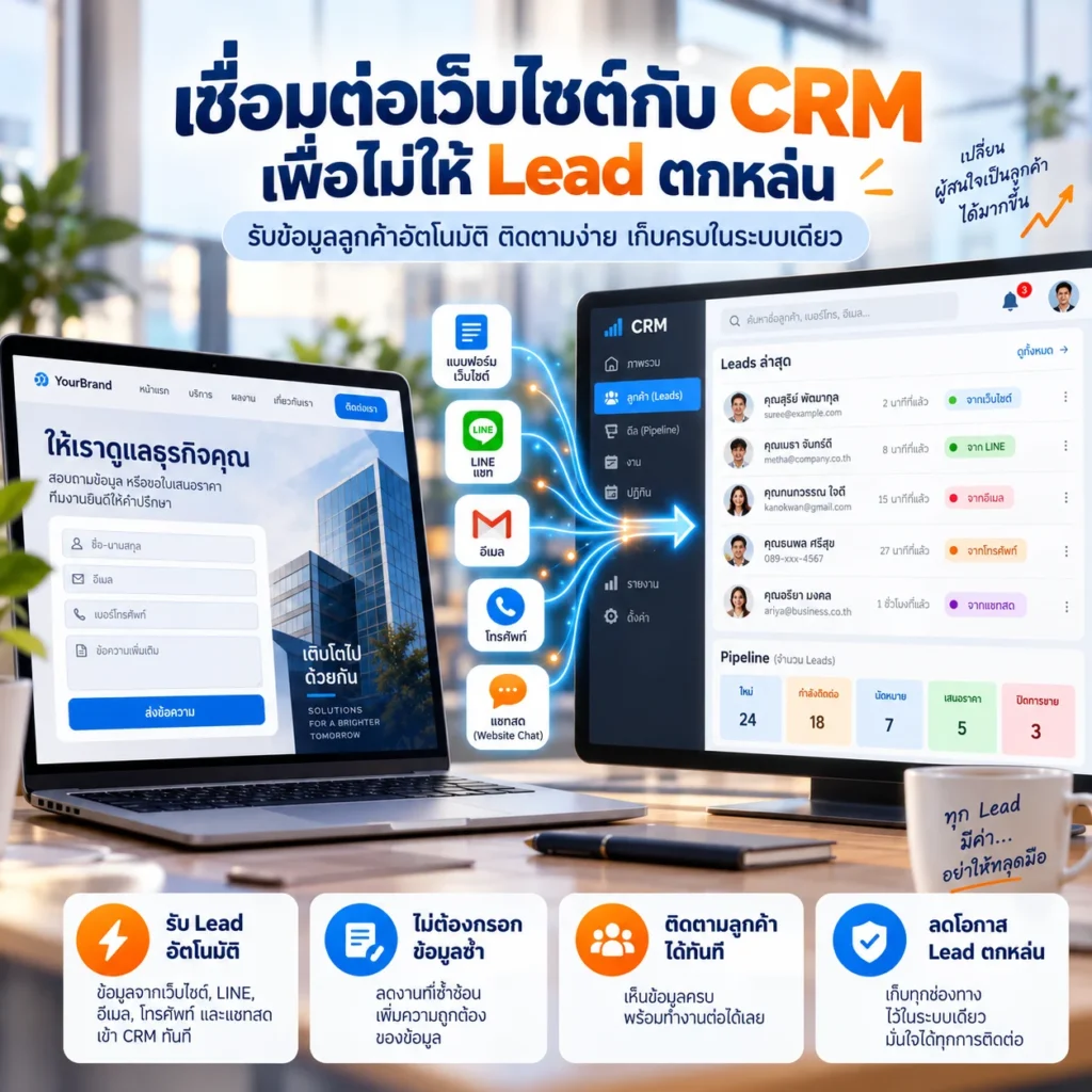 รับทำเว็บไซต์
CRM
Lead