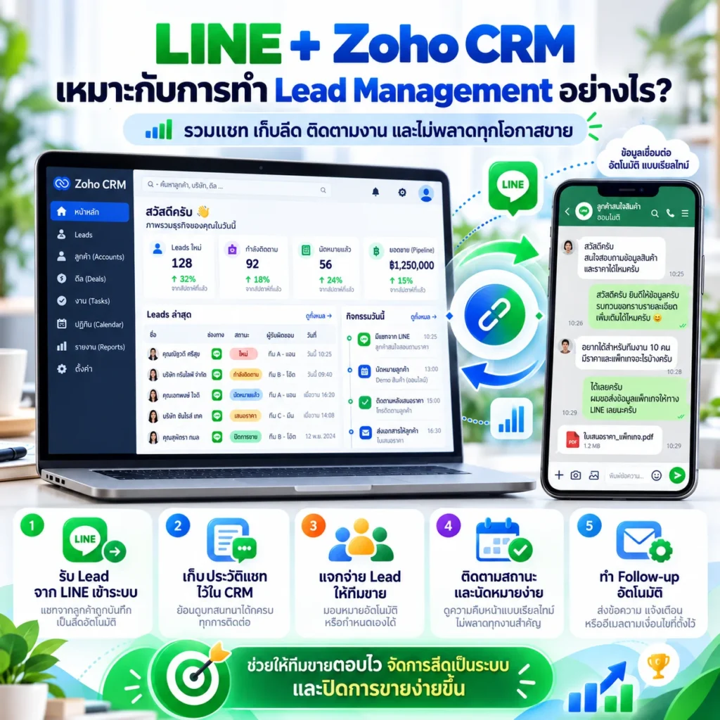 Zoho CRM
Line
ระบบ CRM